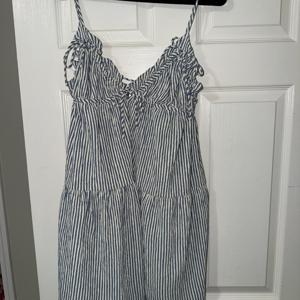 Emory Park Blue and White Striped Top